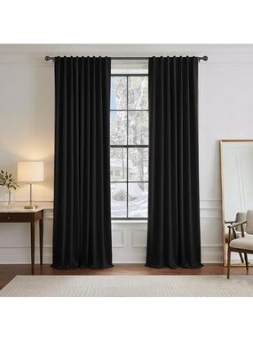 4 Black Curtains